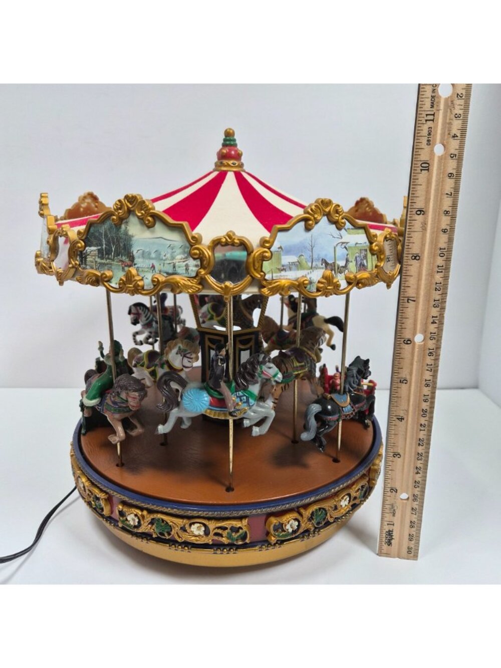 Vintage Mr. Christmas Country Fair Musical Carousel- Tested Works - Picture 11 of 12